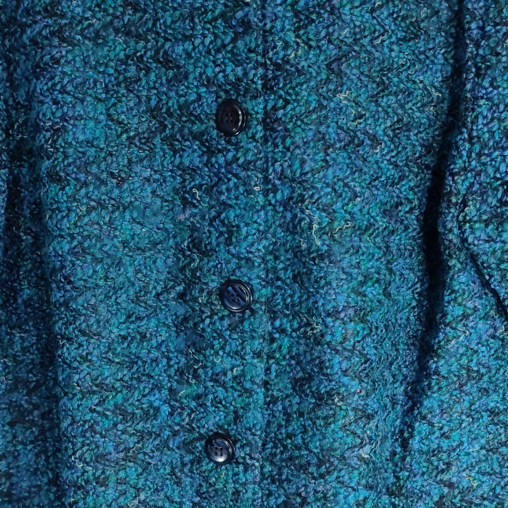 First Option Blue Boucle Jacket - Picture 2 of 7